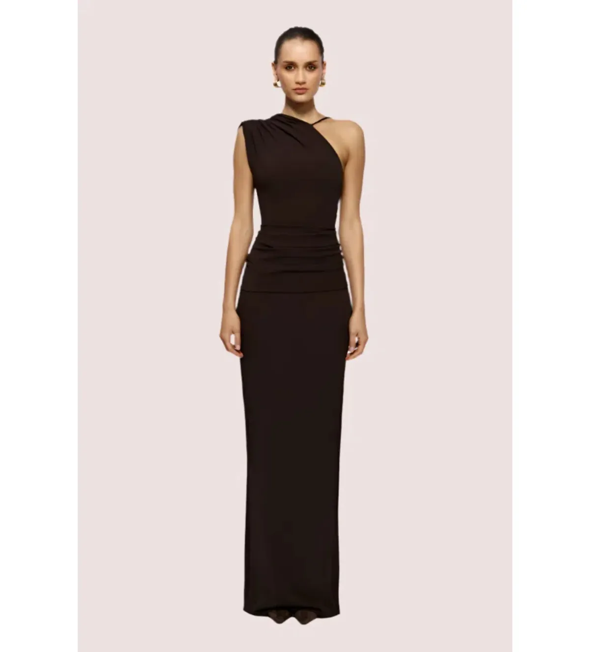 Effie Kats Greer Gown Brown Size 8 - Image 1