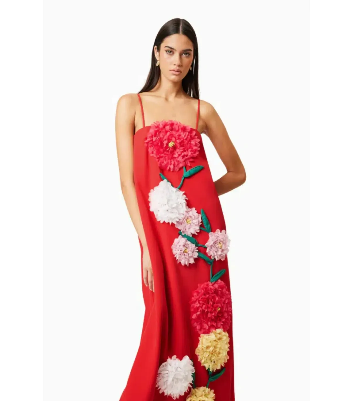 Elliatt Buttercup Embroided Maxi Dress Red Size AU 10 - Image 4