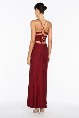 Manning Cartell Time to Shine Slip Maxi Dress Cranberry Red Size AU 4 for rent on The Volte - image 2