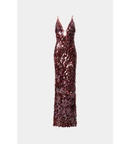 Misha Fig Sapphire Sequin Maxi Dress In Brown Size 6/XS for rent on The Volte - image 3