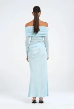 Benni Yasmin Off Shoulder Dress in Baby Blue Size 8 for rent on The Volte - image 3