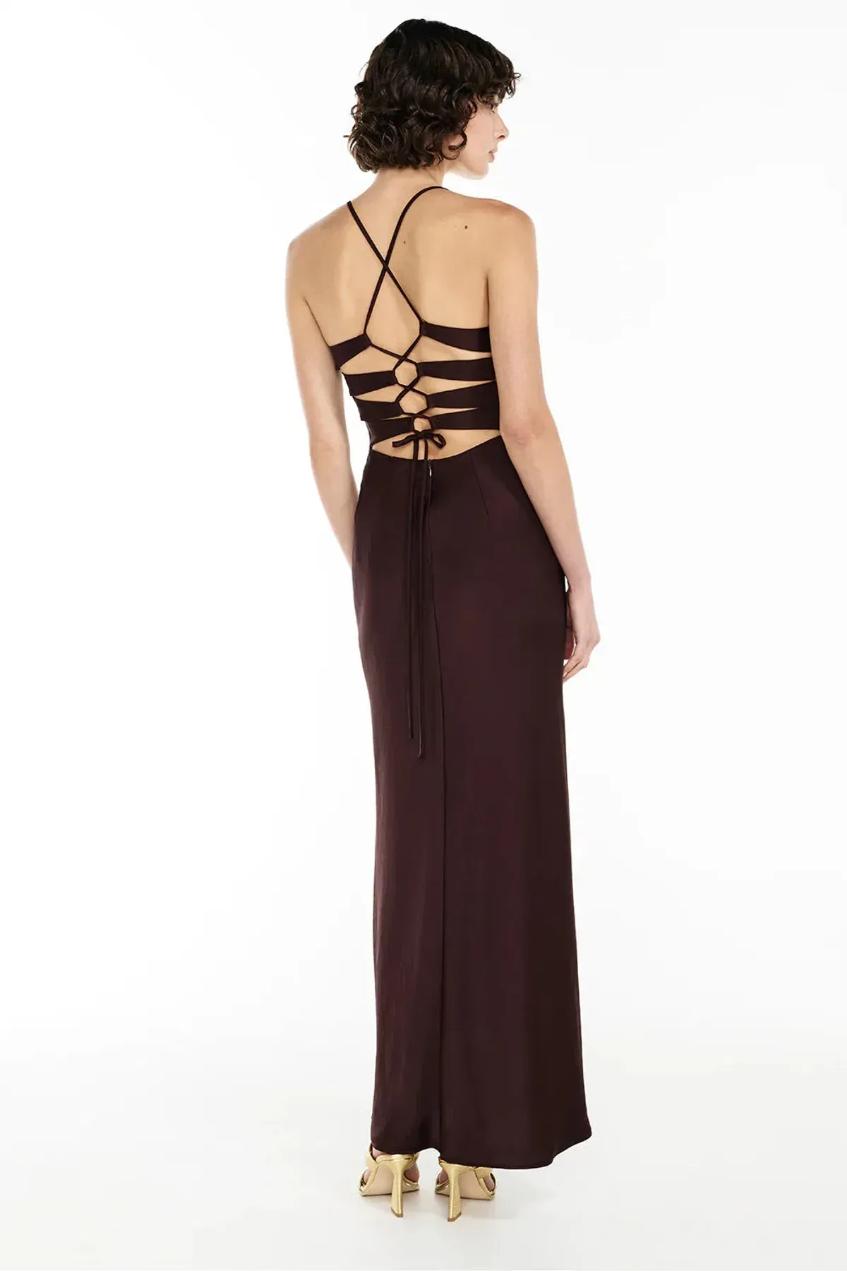 Manning Cartell Time to Shine Slip Maxi Dress Truffle Size AU 10 - Image 3