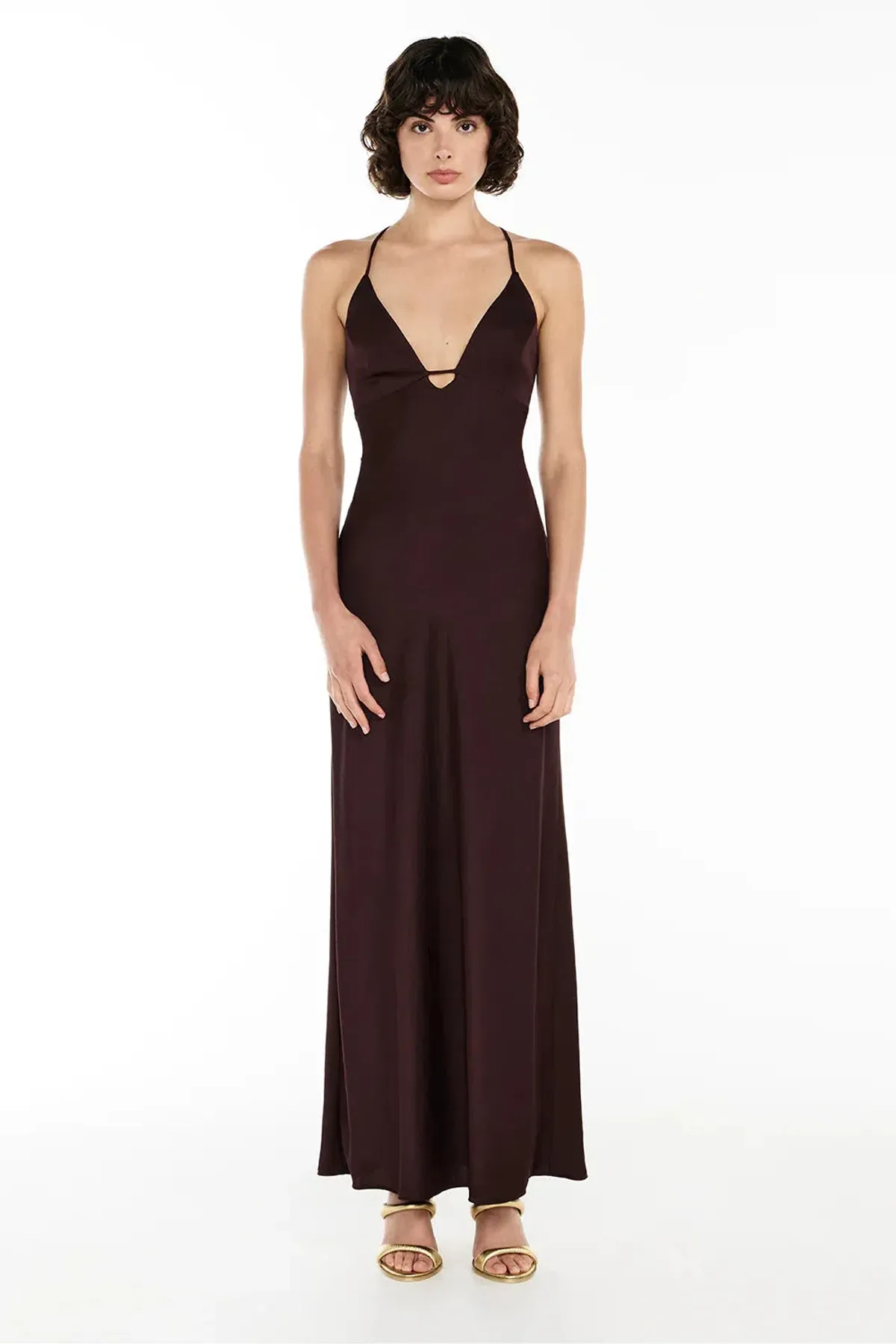 Manning Cartell Time to Shine Slip Maxi Dress Truffle Size AU 10 - Image 1