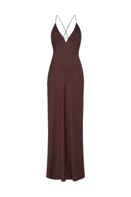 Manning Cartell Time to Shine Slip Maxi Dress Truffle Size AU 6 for rent on The Volte - image 4