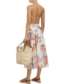 Zimmermann The Pattie Asymmetric Dress in Cream Floral Size 4 Au 12-14 for rent on The Volte - image 3