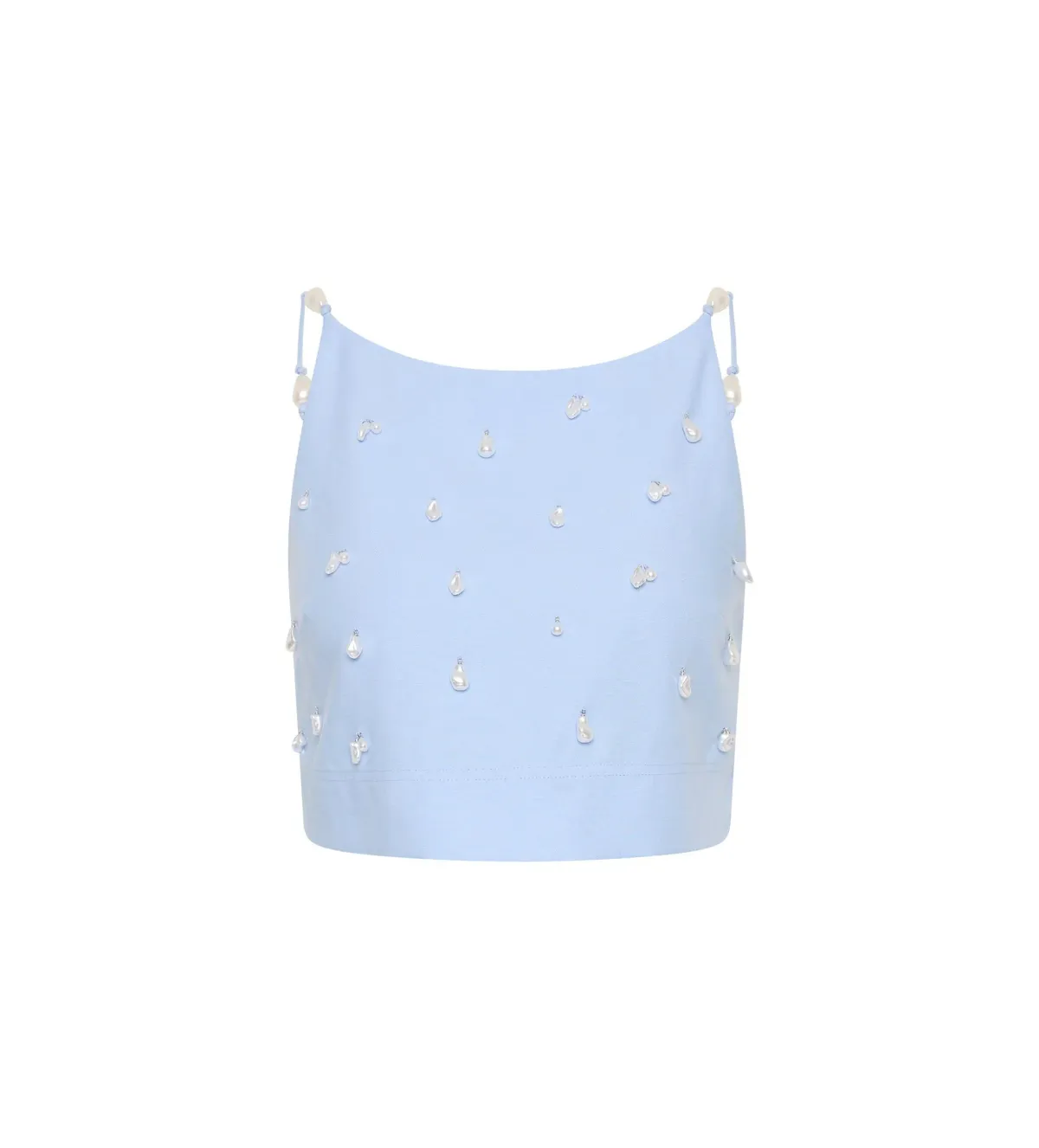 Aje Akoya Crop Top Size AU 4 and Mini Skirt Size AU 6 Set Cornflower Blue - Image 5