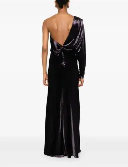 Zimmermann Illustration Asymmetric Gown Maxi Aubergine Size AU 12 for rent on The Volte - image 2