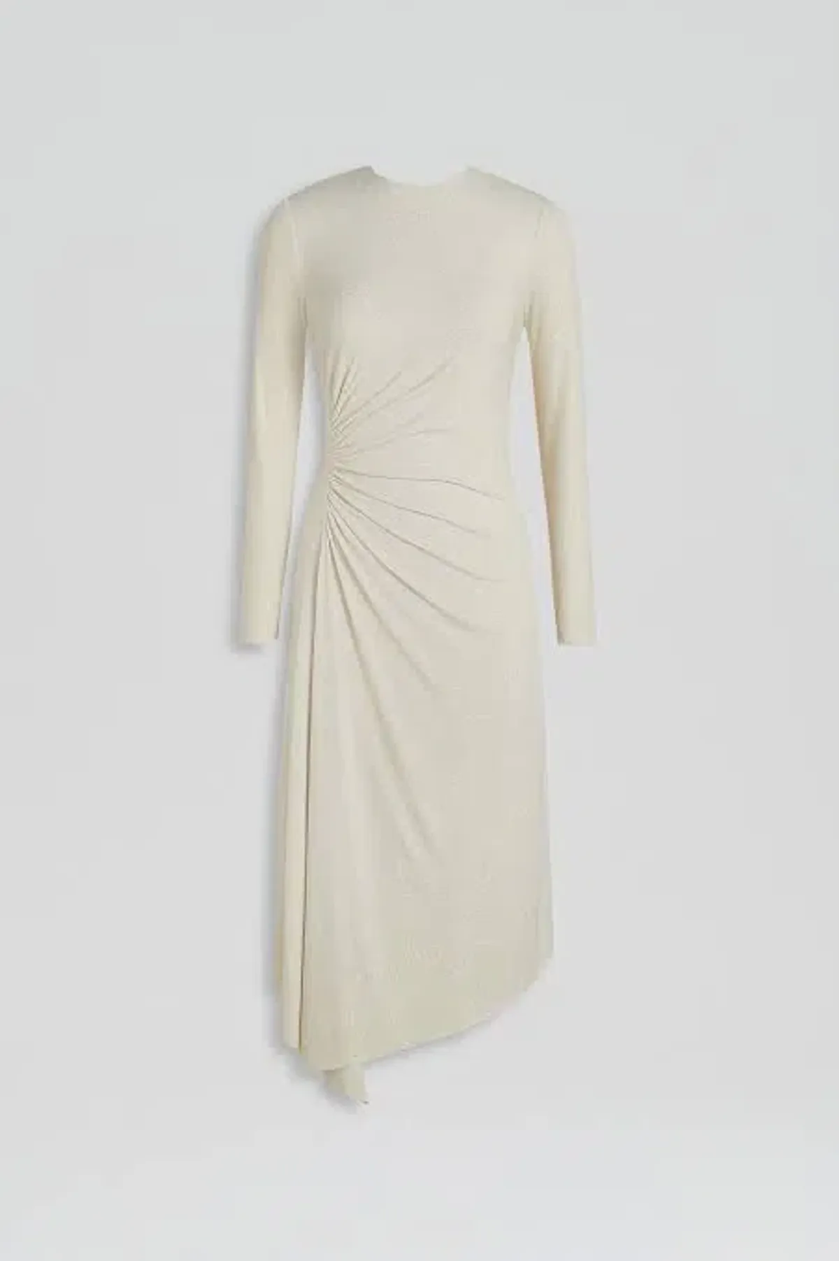 Scanlan Theodore Draped Tinsel Midi Vanilla Size 10 - Image 3