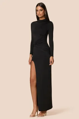 Love Nookie Kaia LS Maxi Dress Black Size AU 8 for rent on The Volte - image 2