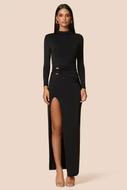 Love Nookie Kaia LS Maxi Dress Black Size AU 8 for rent on The Volte - image 1