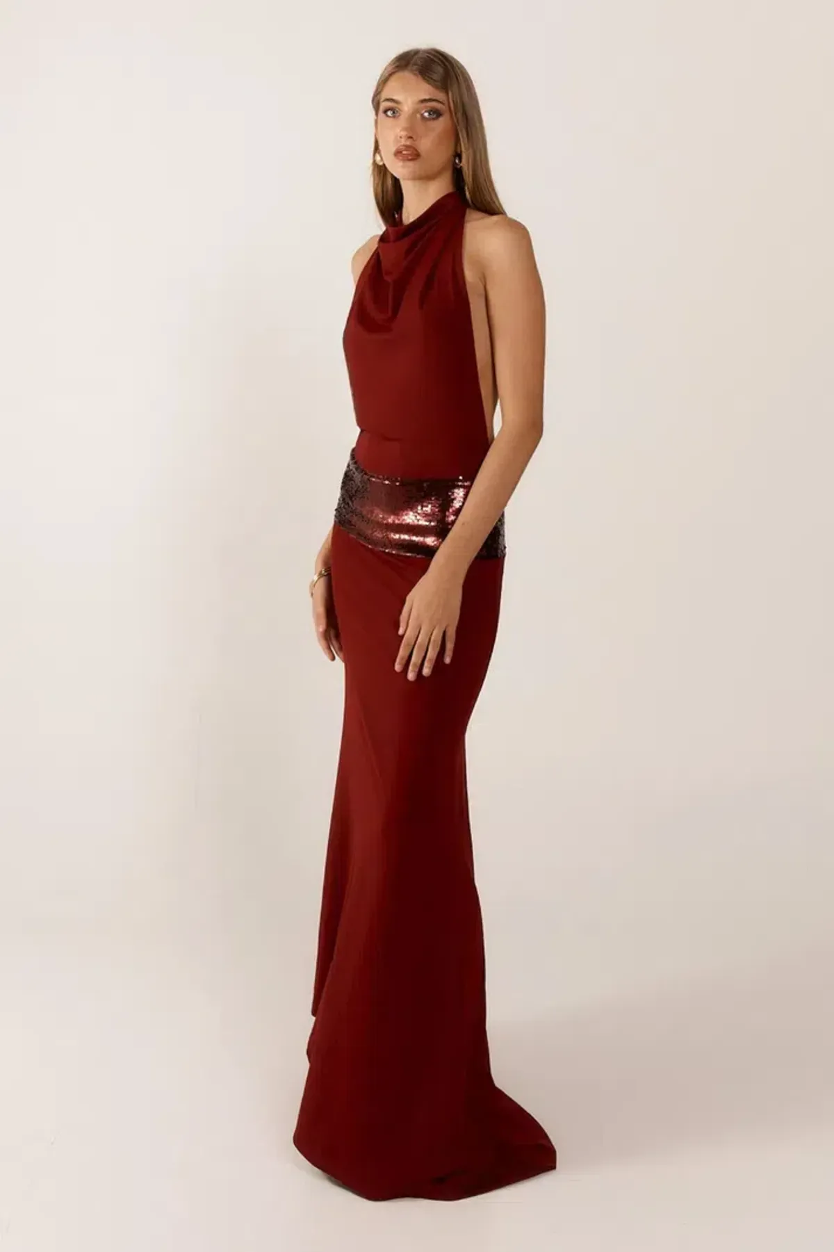 Ance Gria Wine Adele Gown Size AU 8 - Image 1