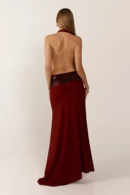 Ance Gria Wine Adele Gown Size AU 8 for rent on The Volte - image 3