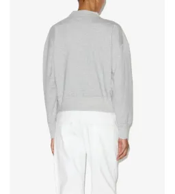 Isabel Marant Moby Stand-up Collar Logo Sweatshirt Gray Size 10/M for rent on The Volte - image 2