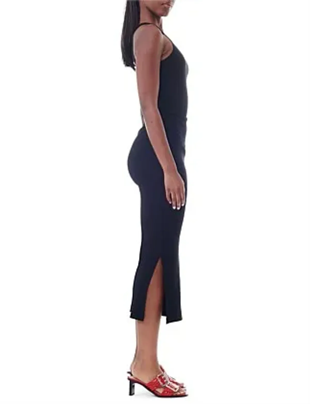 Ganni Soft Cotton Rib Tank Top Maxi Dress Size 8/S - Image 5