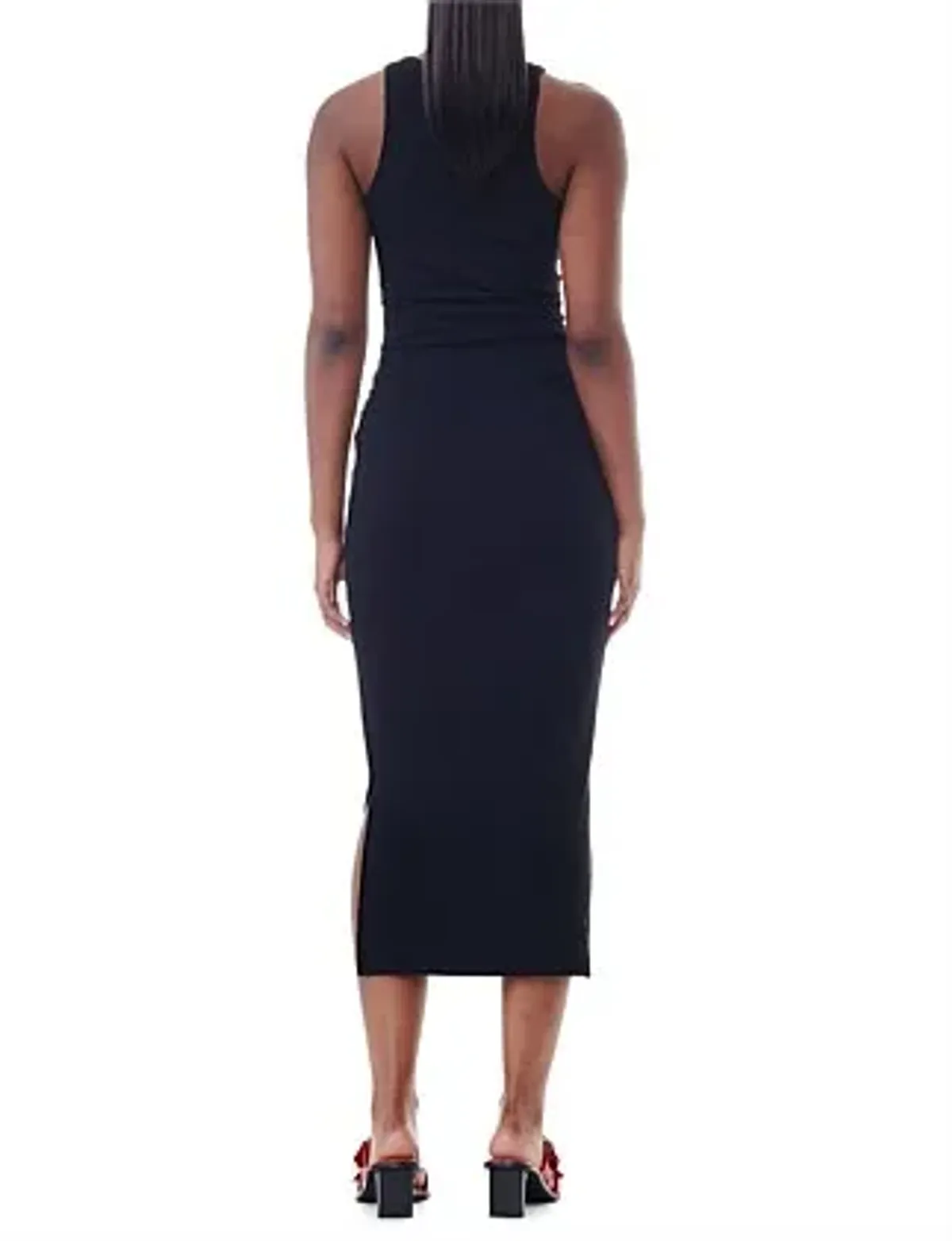 Ganni Soft Cotton Rib Tank Top Maxi Dress Size 8/S - Image 10