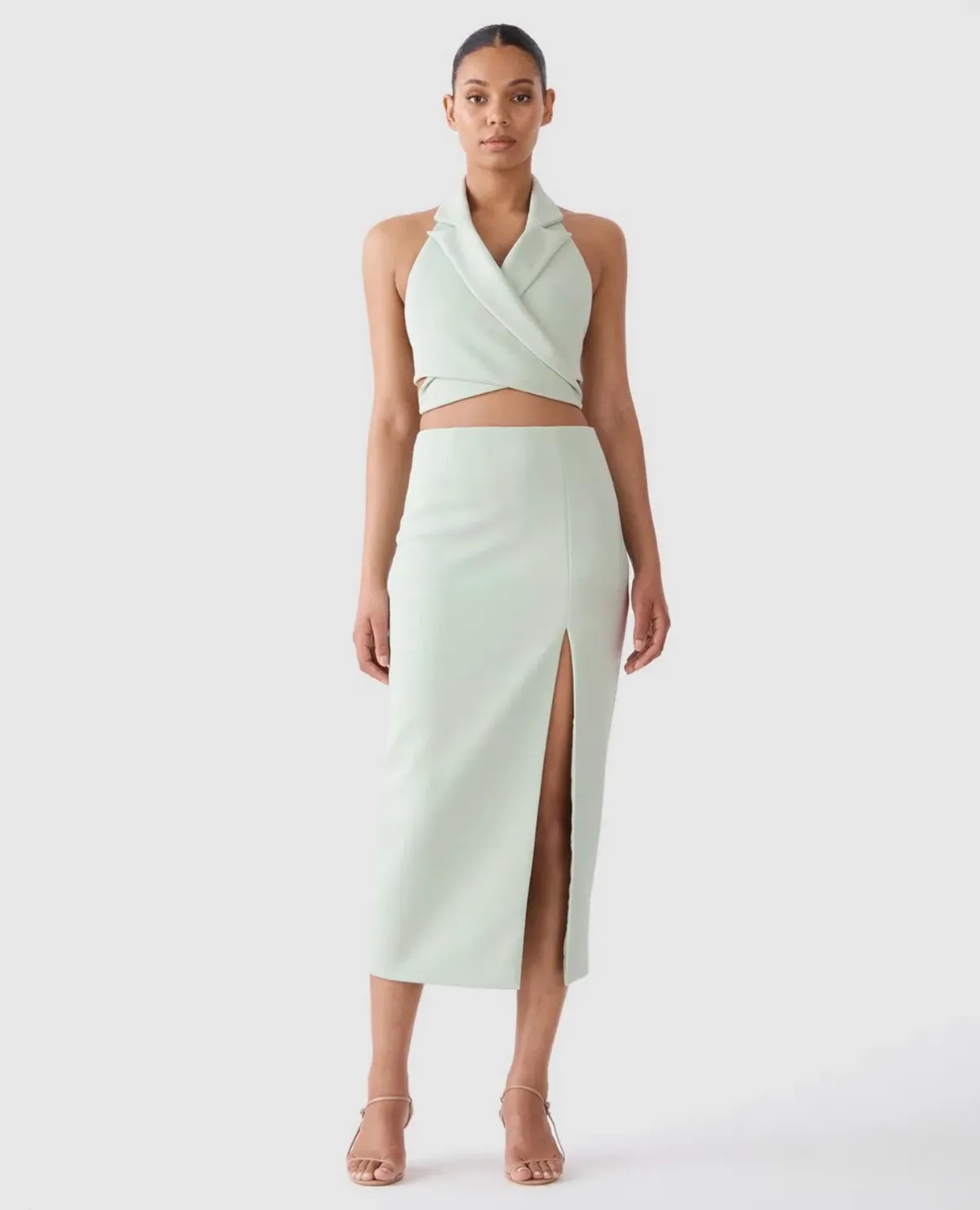 San Sloane Alessia Midi Dress Green Size S Au 8 - Image 2