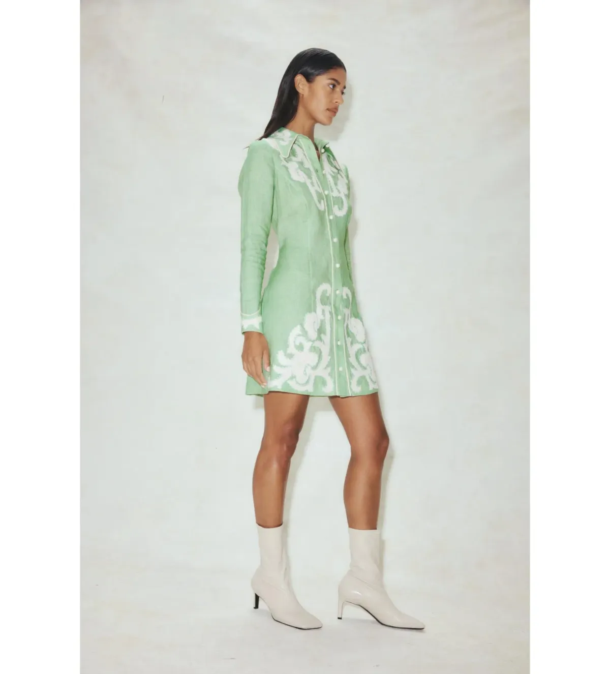 Alemais Ruby Applique Mini Dress Mint Size 10 - Image 2