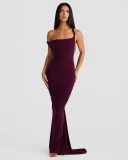 Melani The Label Maia Maxi Gown Mulberry  Size 6 for rent on The Volte - image 1
