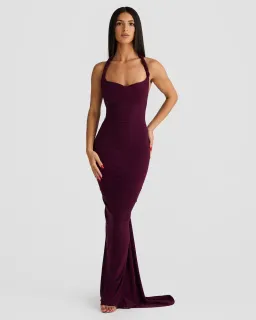 Melani The Label Maia Maxi Gown Mulberry  Size 6 for rent on The Volte - image 5