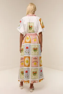 Palm Noosa Marla Dress Siesta Tile Midi Dress Print Size 6 for rent on The Volte - image 3