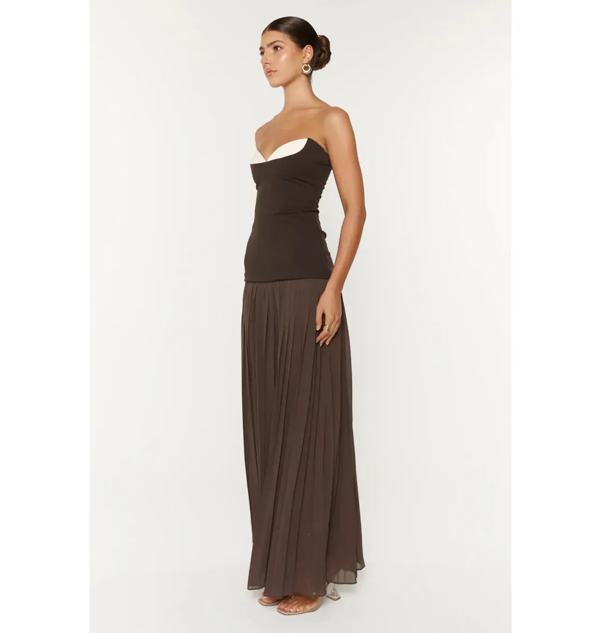 She is OLLA Nicolette Dress in Espresso Size L/AU12 - Image 2