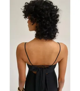 Scanlan Theodore Parachute Cotton Strappy Maxi Dress Black Size AU 6 for rent on The Volte - image 4