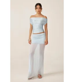 Ance Gria Grace Top and Maxi Skirt Set Sky Blue Size S AU 8 for rent on The Volte - image 1