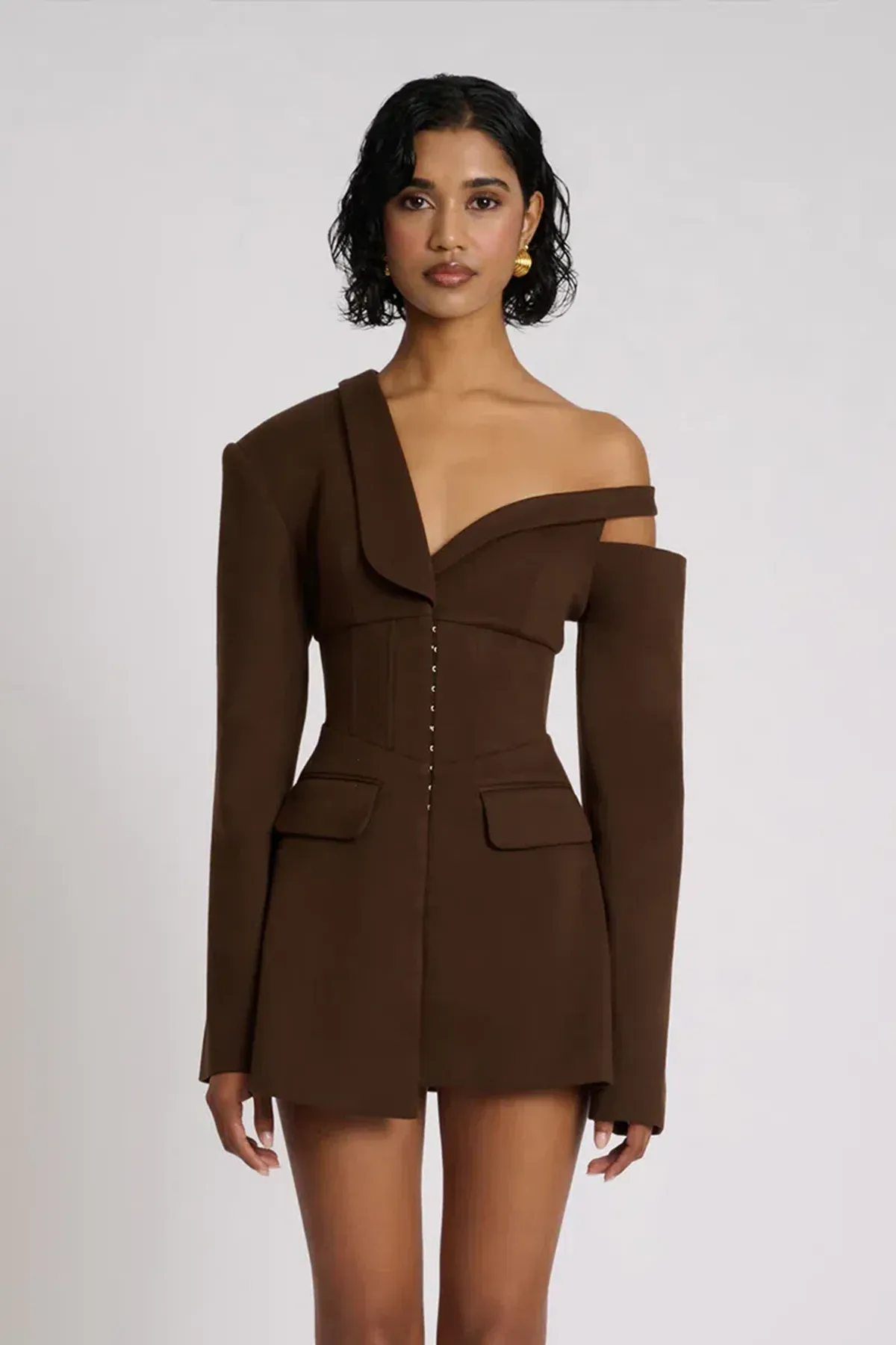 Eliya The Labe Ayla Blazer in Brown Size 8 - Image 1
