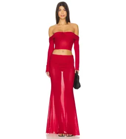 Natalie Rolt Charlotte Set in Cherry  Size 10  for rent on The Volte - image 1