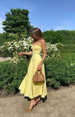House of CB Clarabelle Midi Dress in Yellow Size 8 for rent on The Volte - image 2