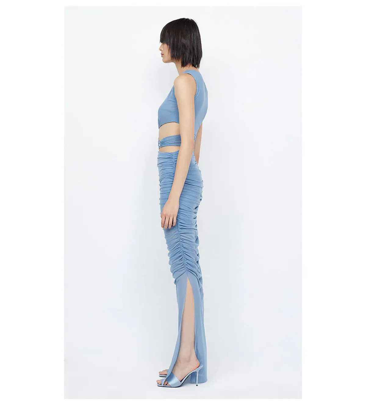 Bec and Bridge Whorl Asym Maxi Dress Meridian Blue Size AU 12 - Image 3