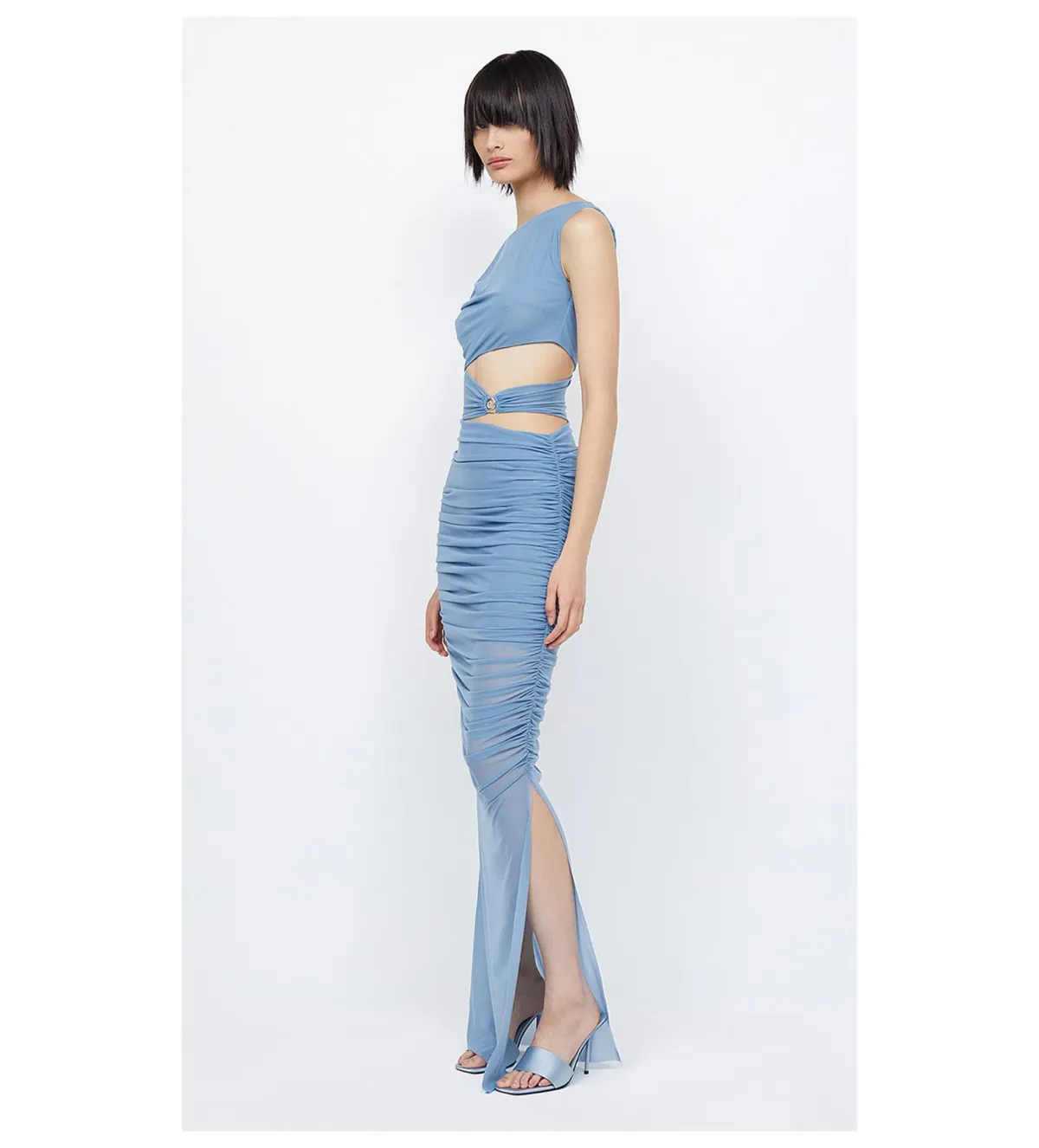 Bec and Bridge Whorl Asym Maxi Dress Meridian Blue Size AU 12 - Image 2