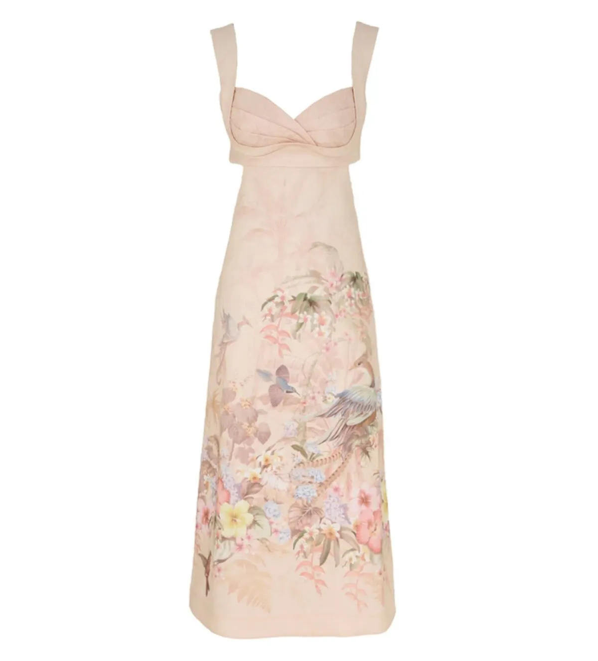 Zimmermann Illuminate Midi Dress in Ivory Tropical size 1 AU 10 - Image 3