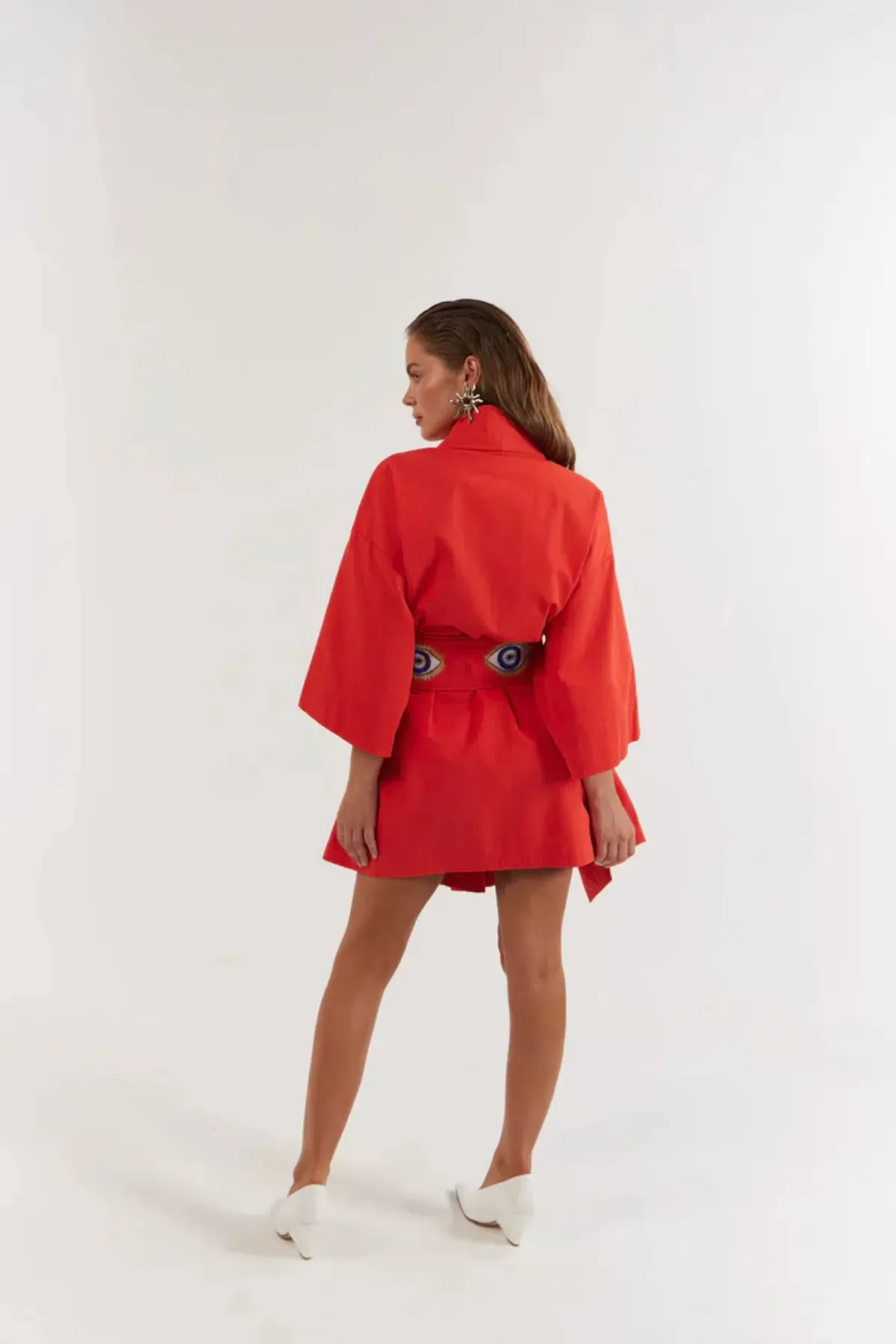 La Boheme Nirvana Robe Mini Dress Red Size 10/M - Image 5