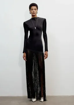 THE NEW ARRIVALS by İlkyaz Özel Vesper in Casino Royale Maxi Dress Black Size 8/S for rent on The Volte - image 3