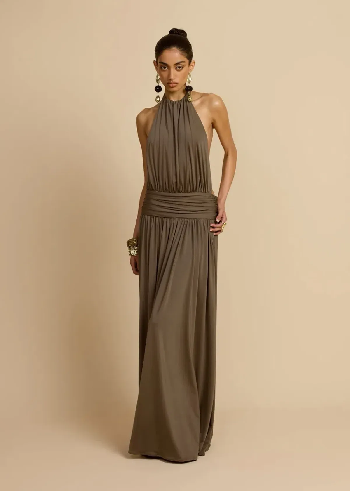 Arcina Ori Santina Dress Khaki Size AU 10 - Image 2