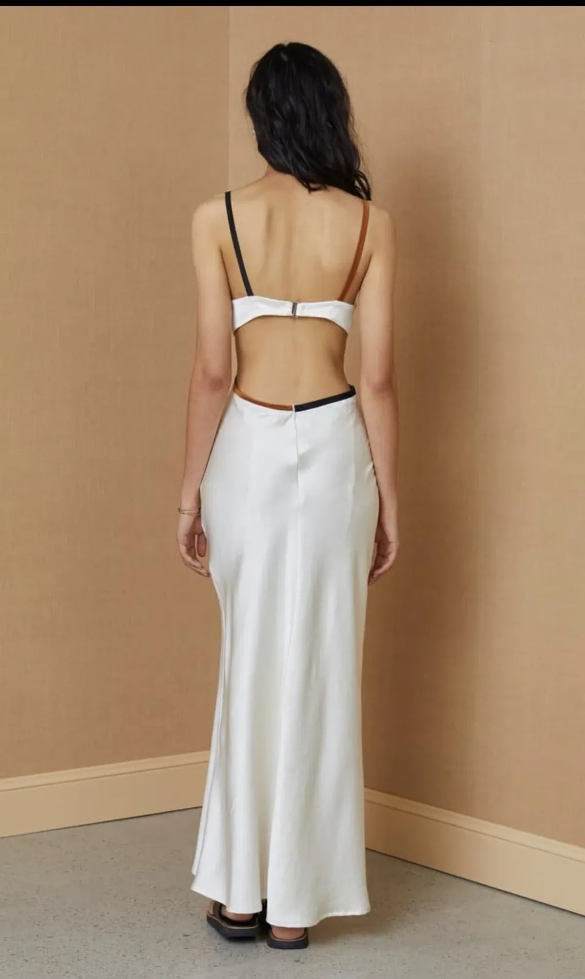 Bec And Bridge Toi Et Moi Cutout Midi Dress Cream Size 6 - Image 1