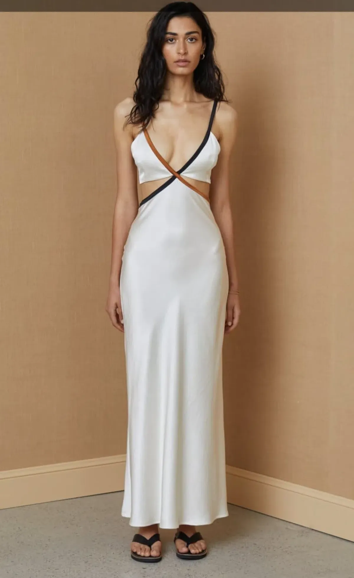 Bec And Bridge Toi Et Moi Cutout Midi Dress Cream Size 6 - Image 3