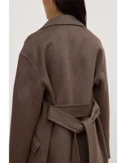 Assembly Label Sadie Single Breasted Wool Coat in Cocoa Marle Size for rent on The Volte - image 4