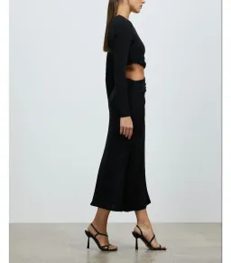 MISHA Arma Cut Out Midi Dress Black Size 6/XS for rent on The Volte - image 2