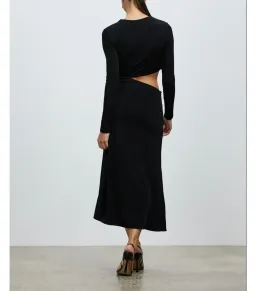 MISHA Arma Cut Out Midi Dress Black Size 6/XS for rent on The Volte - image 5
