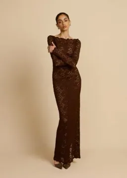 Arcina Ori Monet Maxi Dress Chocolate Brown Size AU 8 for rent on The Volte - image 6