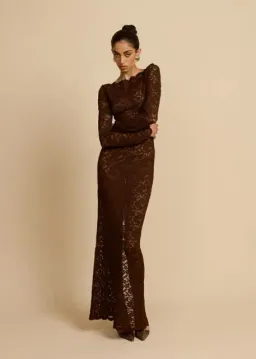 Arcina Ori Monet Maxi Dress Chocolate Brown Size AU 8 for rent on The Volte - image 7