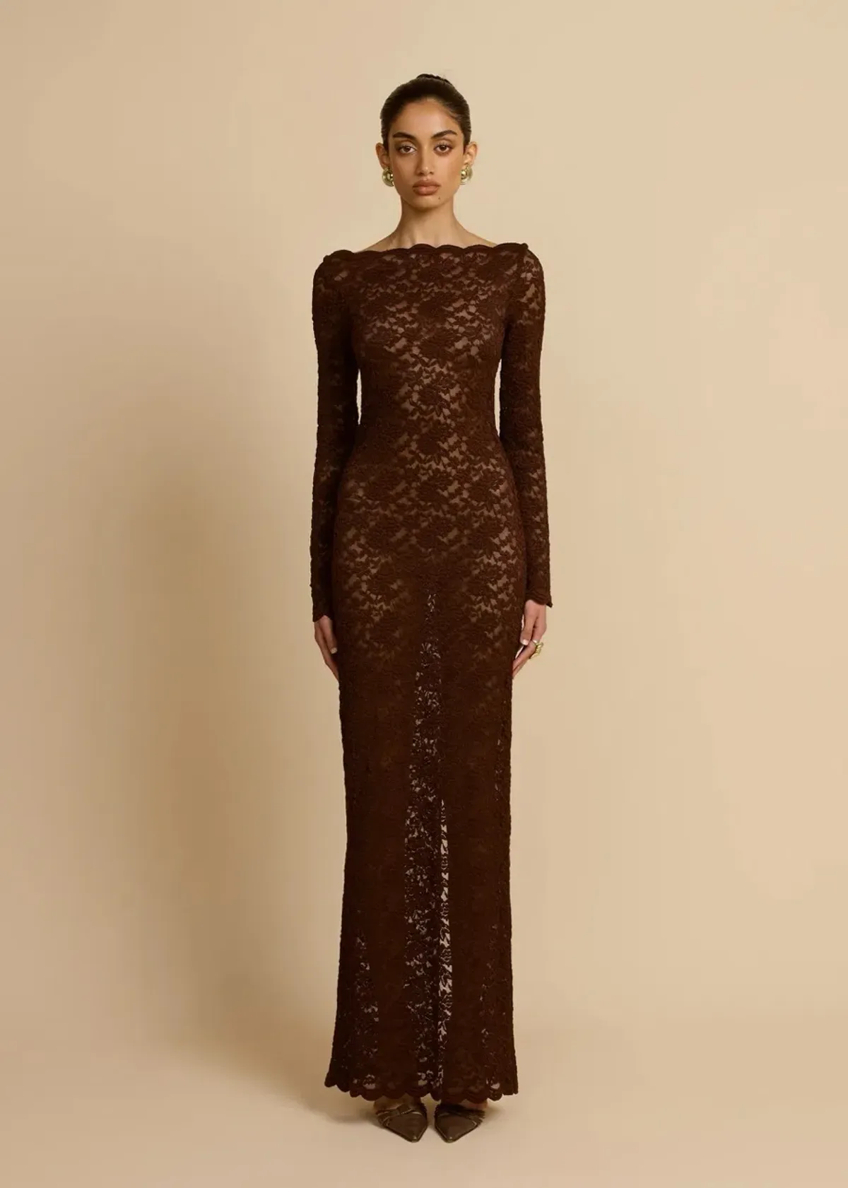 Arcina Ori Monet Maxi Dress Chocolate Brown Size M AU 10 - Image 1