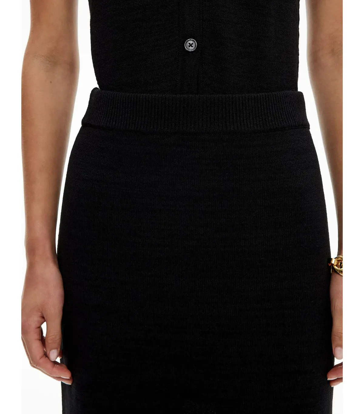 Witchery Knit Maxi Skirt Black Size - Image 2