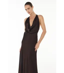 Manning Cartell Charmed Cowl Slip Maxi Dress in Dark Chocolate Brown AU 6  for rent on The Volte - image 3