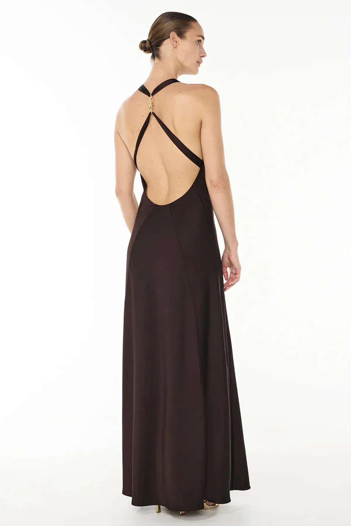 Manning Cartell Charmed Cowl Slip Dress in Dark Chocolate Brown Size AU 12 - Image 2