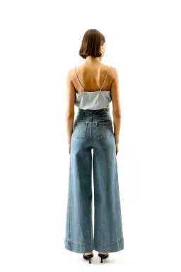 ALICE By Alice McCall Maverick Jumpsuit Light Blue Denim in Size AU 8 for rent on The Volte - image 4