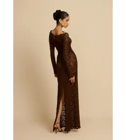 Arcina Ori Monet Maxi Dress in Brown Size 12 for rent on The Volte - image 4