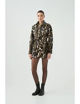 Aje Sienna Shirt Dress Animal Print Size 6 for rent on The Volte - image 11